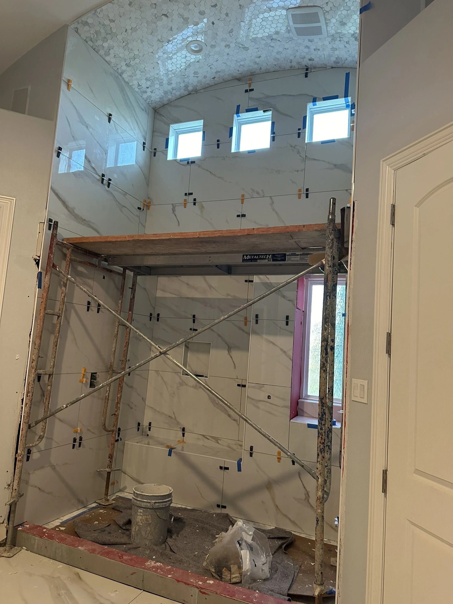 Bathroom tile installation by HT Contractors, Frisco, TX