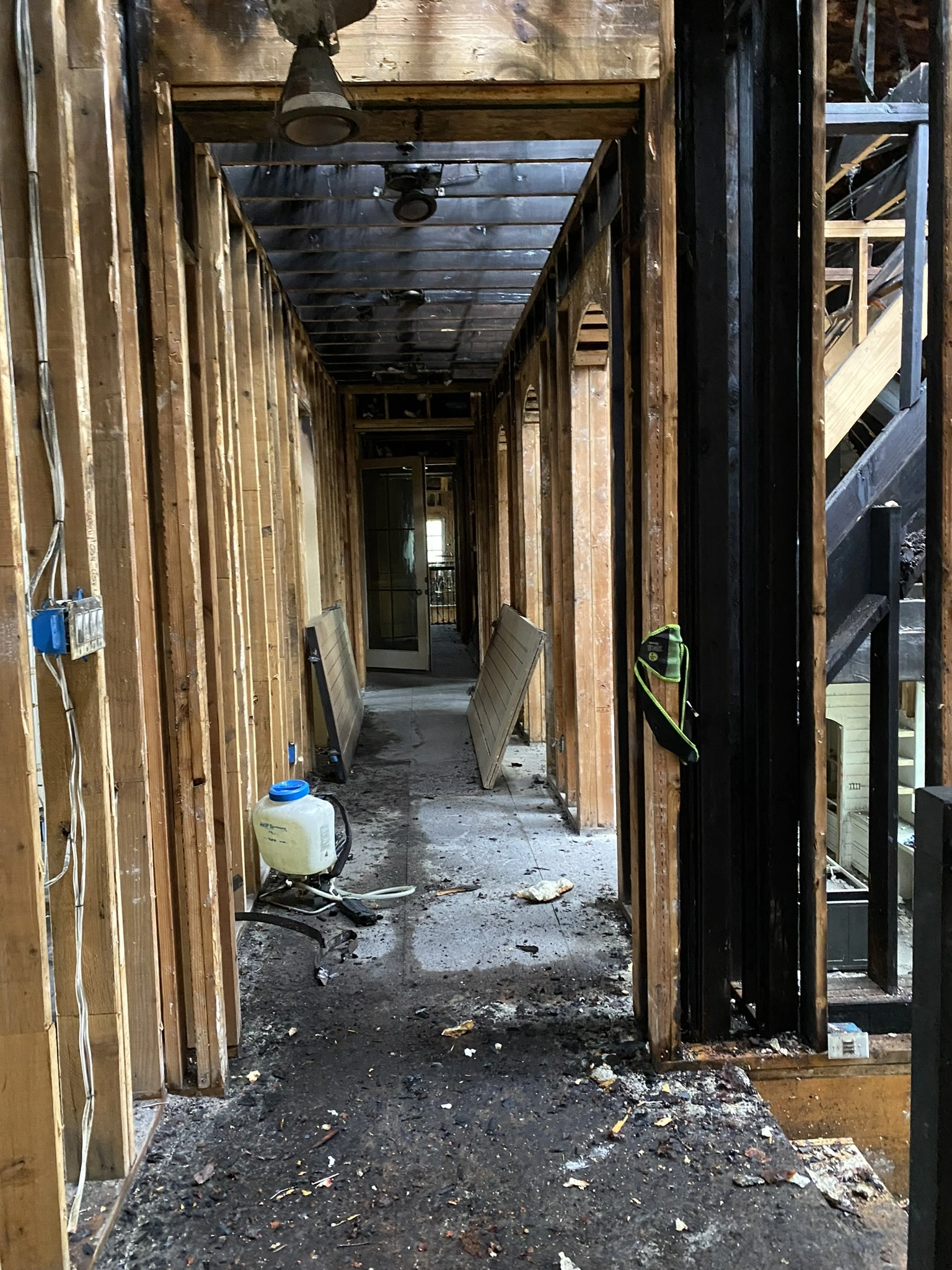 Fire damage restoration project by HT Contractors, Frisco, TX