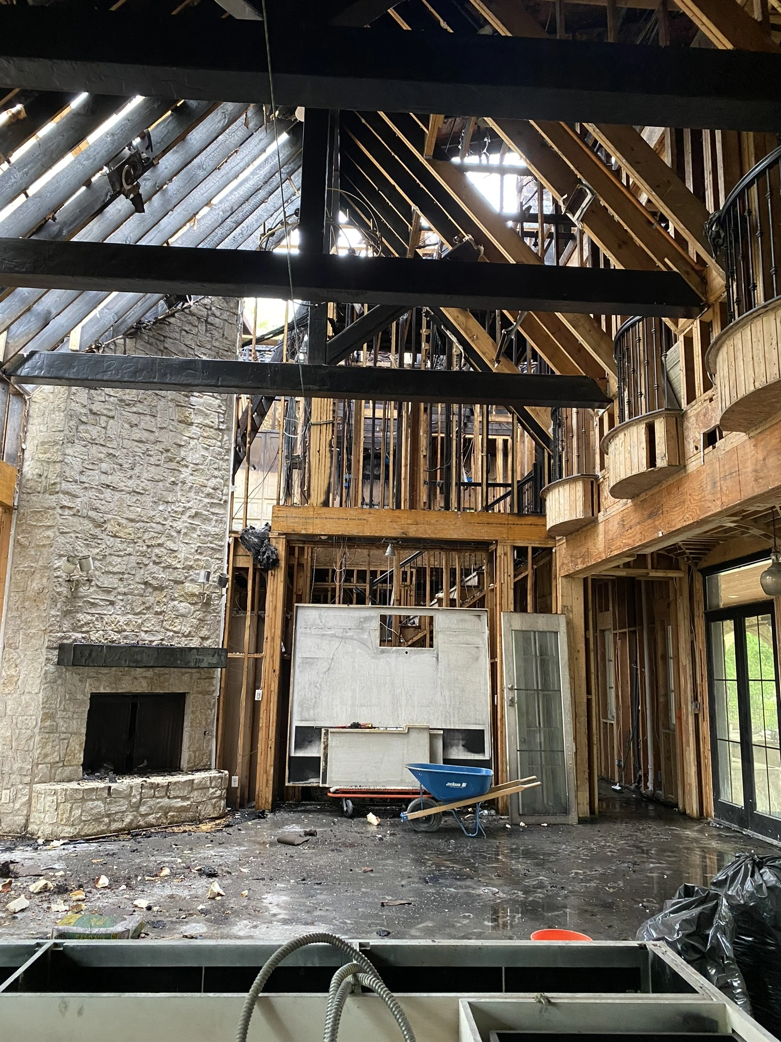 Home restoration after fire damage by HT Contractors, Frisco, TX
