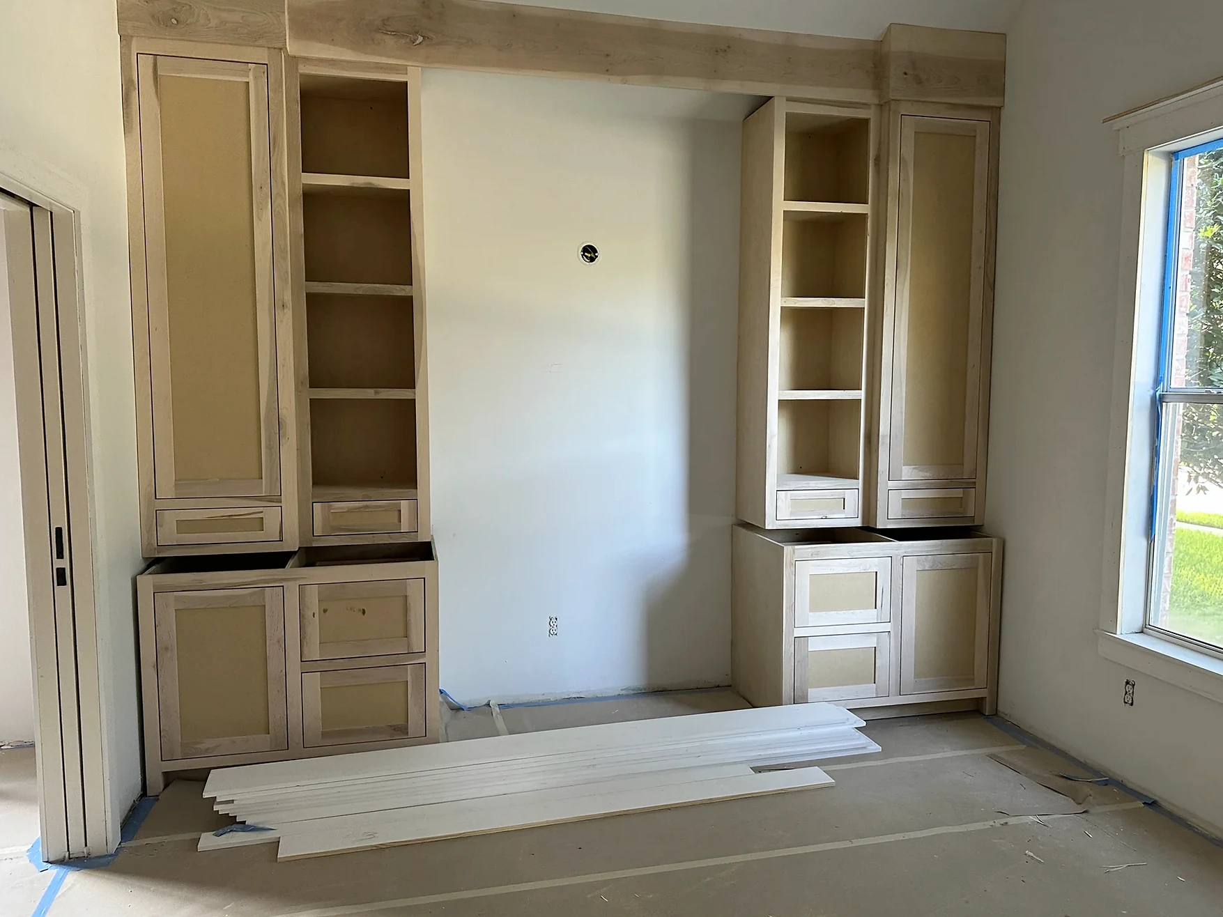 Built-in cabinetry in progress from the HT Contractors project gallery