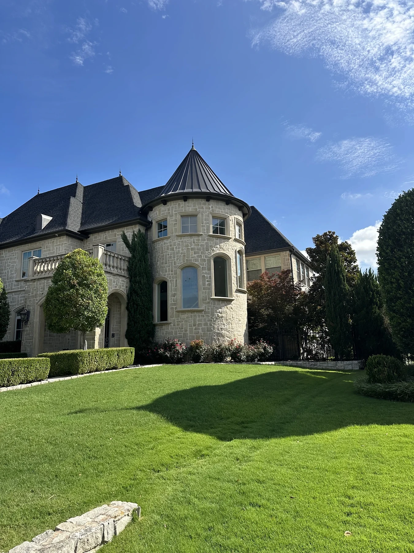 Stone home exterior from the HT Contractors project gallery