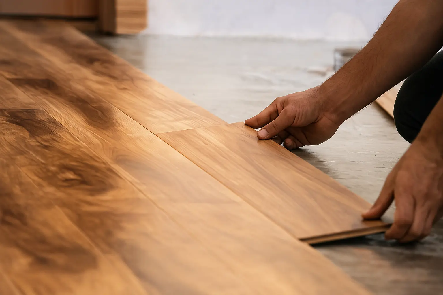 Professional flooring installation including hardwood, tile, and vinyl by HT Contractors, Frisco, TX